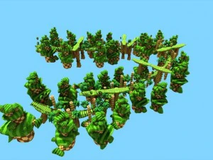 platformer- runner game level mobile ready 3D Model