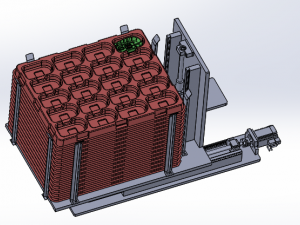 stacking feeding tray mechanism Model 3D