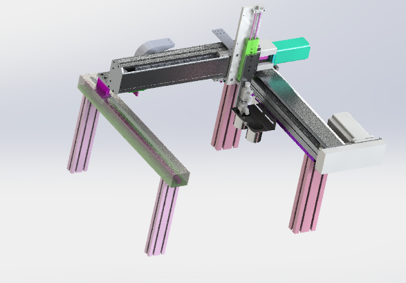 three-axis screw rod module Modelo 3D .c4d .max .obj .3ds .fbx .stl .blend 