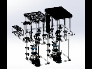 the lifting of stacking platform mechanism 3D Model