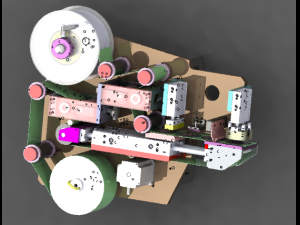 laminating machine of separate module 3D Model