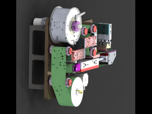 laminating machine of separate module 3D Model