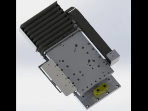 шестерня і зубчаста рейка приводять в рух маніпулятор 3D Модель