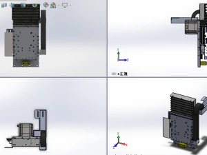 the gear and rack drives the manipulator 3D Model