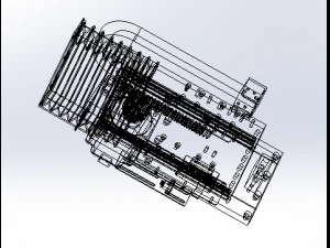 the gear and rack drives the manipulator 3D Model