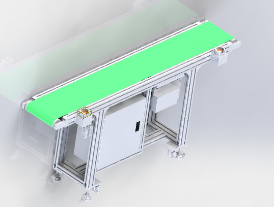 2 m conveyor line Model 3D .c4d .max .obj .3ds .fbx .stl .blend 