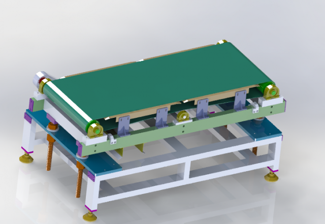 height adjustable conveyor Modelo 3D .c4d .max .obj .3ds .fbx .stl .blend 