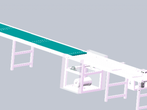 line roller conveyor 3D Модель