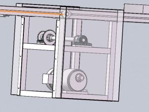 line roller conveyor Model 3D