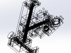 four axis with platform 3D Model