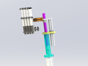 simple cylinder driving institutions Model 3D