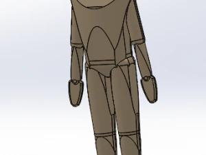 uomo di legno Modello di stampa 3D