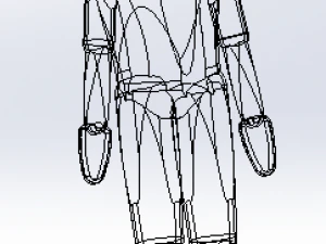 uomo di legno Modello di stampa 3D