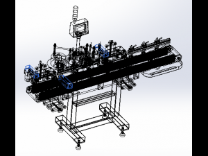 assembly line of labeling machine 3Dモデル