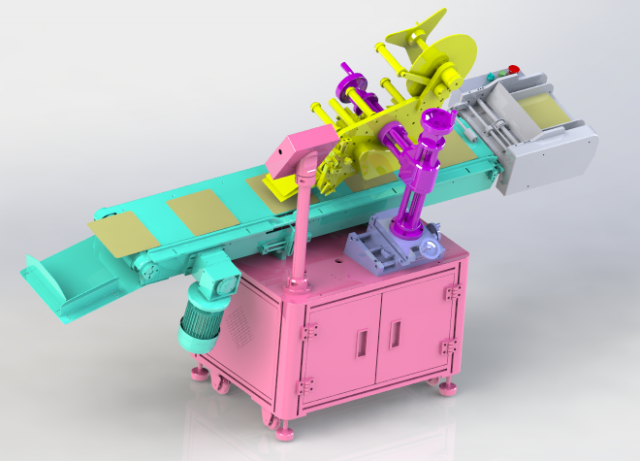 automatic labeling machine 3D 模型 .c4d .max .obj .3ds .fbx .stl .blend 