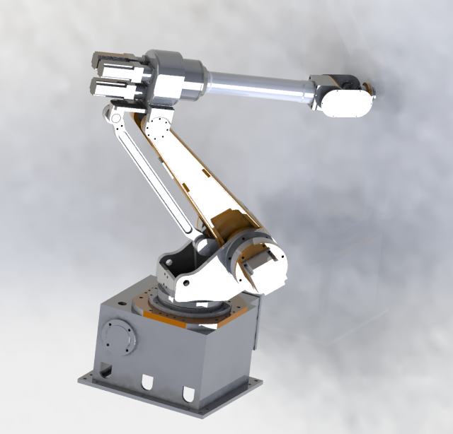 6 axis robots Model 3D .c4d .max .obj .3ds .fbx .stl .blend 
