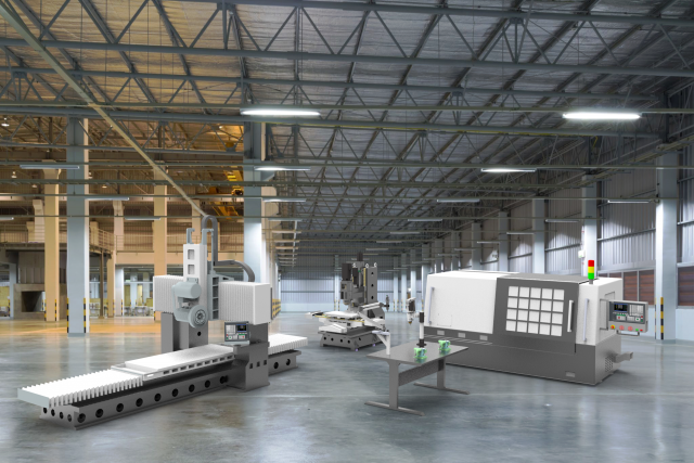 assembly of machining equipment Modello 3D .c4d .max .obj .3ds .fbx .stl .blend