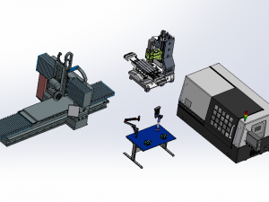 assembly of machining equipment Modello 3D