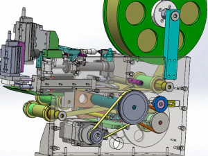circular arc surface labeling machine 3D Model