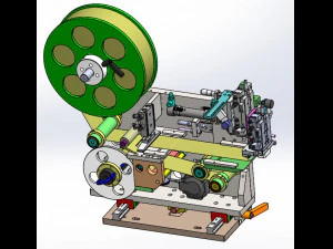 circular arc surface labeling machine 3D Model