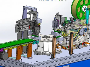 circular arc surface labeling machine 3D Model