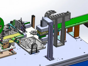 circular arc surface labeling machine 3D Model
