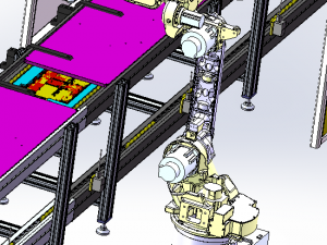 double speed chain assembly line 3D Model