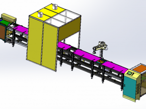 double speed chain assembly line 3D Model