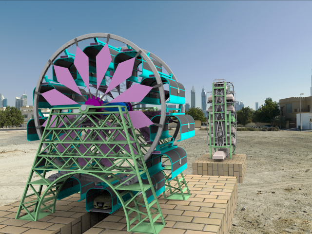automated three-dimensional garage 3D-Modell .c4d .max .obj .3ds .fbx .stl .blend 
