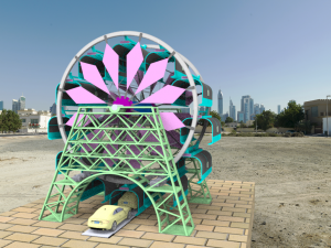 automated three-dimensional garage 3D-Modell