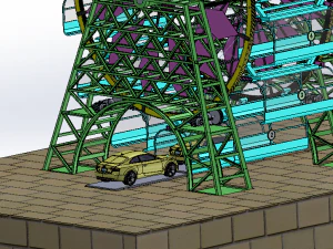 automated three-dimensional garage 3D Model