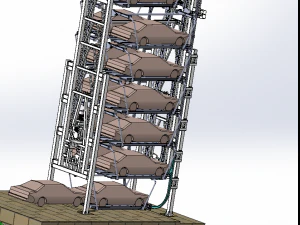 automated three-dimensional garage 3D Model