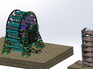 automated three-dimensional garage 3D-Modell