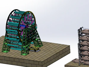 automated three-dimensional garage 3D Model