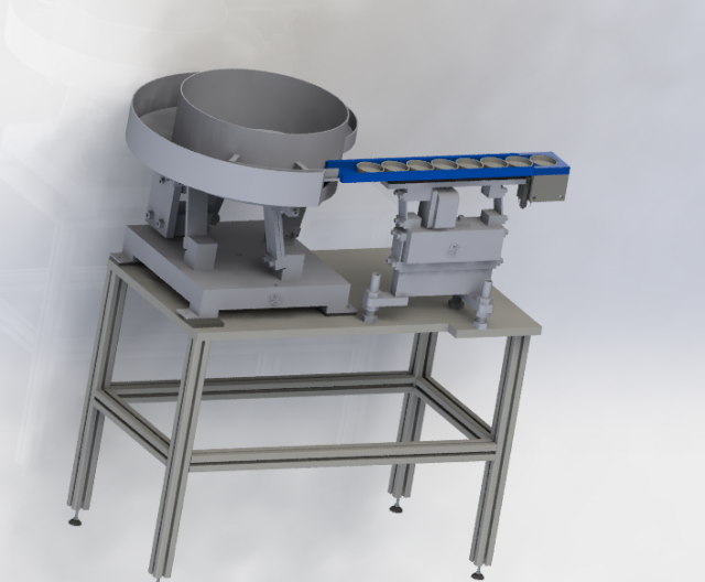 vibration plate feeding mechanism 3D Модель .c4d .max .obj .3ds .fbx .stl .blend 