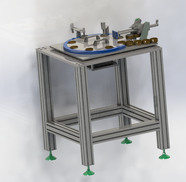 the rotary plate feeding and unloading device 3D Model .c4d .max .obj .3ds .fbx .stl .blend 