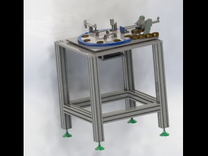 the rotary plate feeding and unloading device 3D 모델