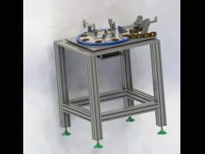 the rotary plate feeding and unloading device 3D Model