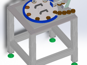 the rotary plate feeding and unloading device 3D Model