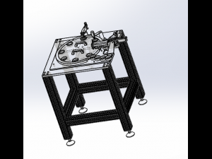 the rotary plate feeding and unloading device 3D Model