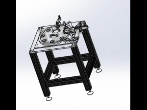the rotary plate feeding and unloading device 3D Model