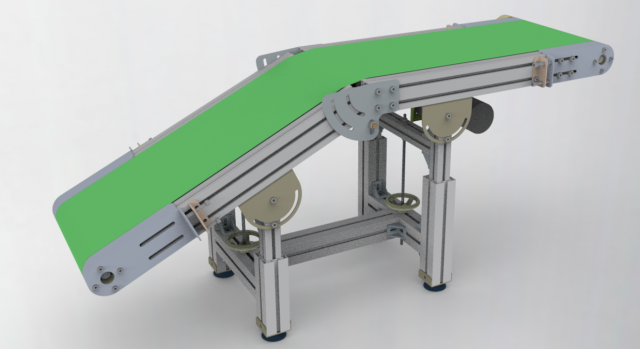 height and angle adjustable conveyor Model 3D .c4d .max .obj .3ds .fbx .stl .blend 