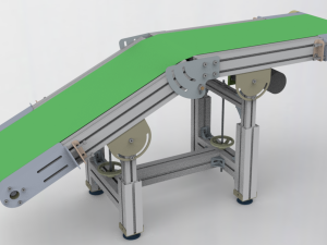 height and angle adjustable conveyor 3D Model