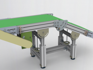 height and angle adjustable conveyor Model 3D