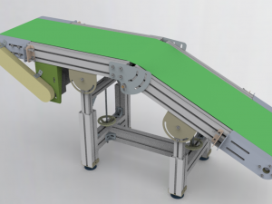 height and angle adjustable conveyor Model 3D