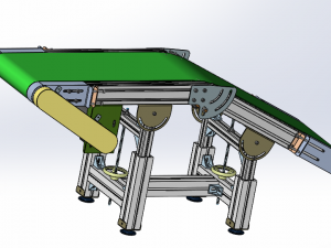 height and angle adjustable conveyor Model 3D