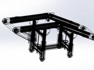 height and angle adjustable conveyor 3D Model