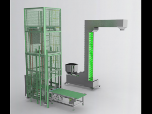 z chain conveyor assembly Model 3D