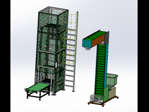 z chain conveyor assembly Model 3D