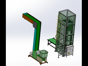 z chain conveyor assembly Model 3D